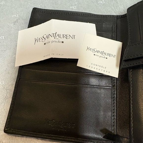 Yves Saint Laurent Black Leather And Suede Wallet - Picture 6 of 10